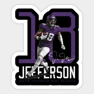 Justin Jefferson Minnesota Bold Number Sticker